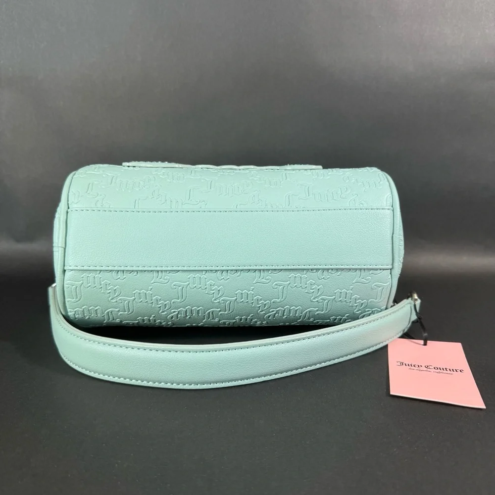 Juicy Couture YK2 String Of Pearls Roll Bag Pastel Turq - Rhinestone logo - Picture 6 of 8